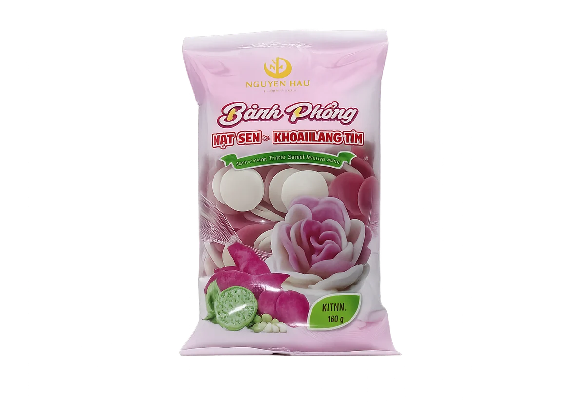 Bánh phồng Hạt Sen – Khoai Lang Tím