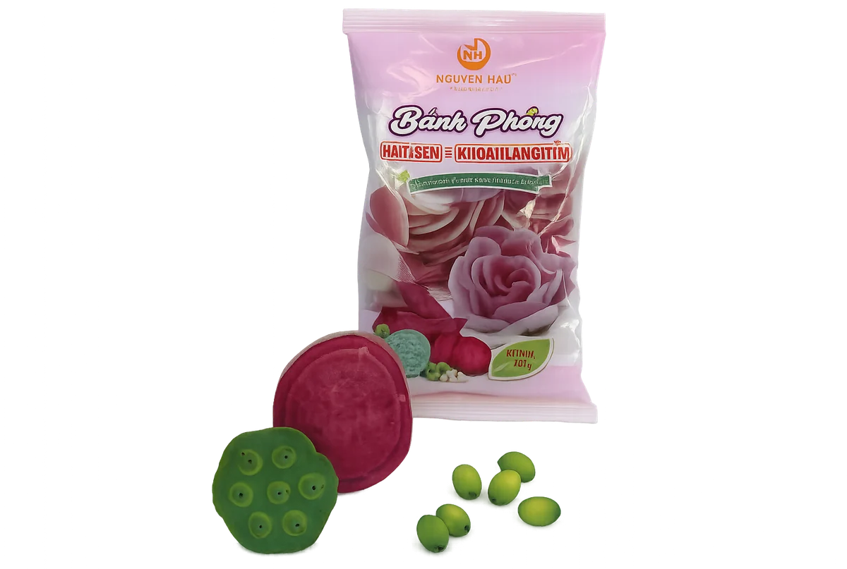 Lotus Seed Purple Sweet Potato Crackers - ảnh 3